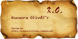 Kucsora Olivér névjegykártya